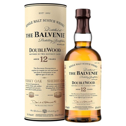 Balvenie 12 Year Old DoubleWood Speyside Single Malt Scotch Whisky 70cl - A Harmonious Blend of Two Woods